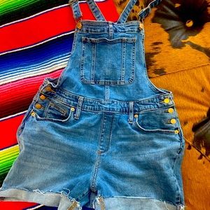Overalls / coveralls short denim cuffed